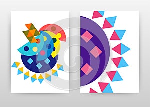 Colorful blue red purple yellow design for annual report, brochure, flyer, poster. Abstract colorful background vector