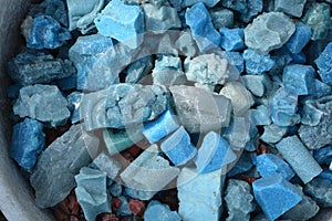 Colorful blue stones background