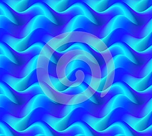 Colorful Blue Waves Background, Abstract.