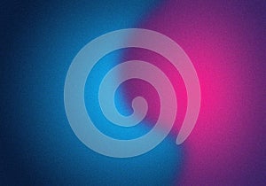 Colorful blurred abstract background of curve blue and pink with gradient and grain effect. Graphic design template for cover.