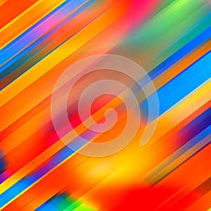 Colorful blurred stripes background. Abstract color art. Line effect. Smooth screen saver. Spring colored rays. Techno image.