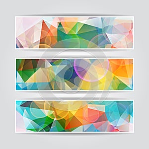 Colorful Blurred Triangular Polygonal header col