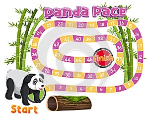 Colorful board game with panda