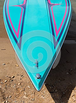 Colorful boat hull, Lake Havasu, Arizona