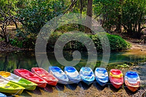 Colorful of boats