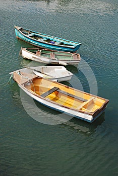 Colorful boats in ireland