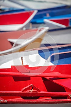 Colorful boats at La Gomera port