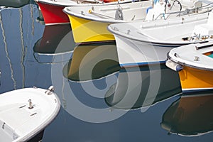 Colorful Boats in Marina