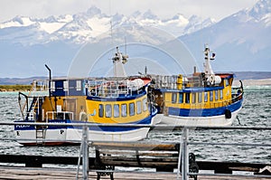 Colorful boats, Puerto Natales, Patagonia, Chile