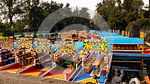 Colorful boats waiting for tourists.