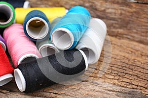 Colorful bobbins thread