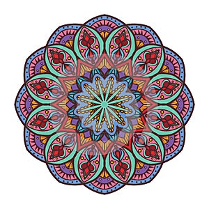 Colorful boho mandala deisgn photo