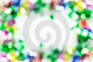 Colorful bokeh frame