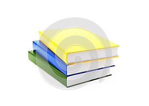 Colorful Book 3d Rendering on white