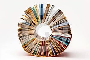 Colorful Books in a Circle, a Symbol of Knowledge and Imagination