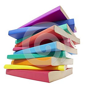 Colorful books stack education
