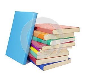 Colorful books stack education