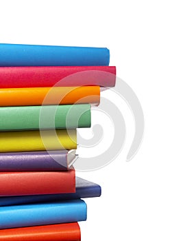 Colorful books stack education