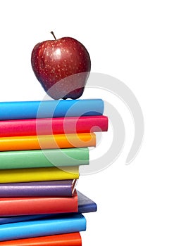 Colorful books stack education