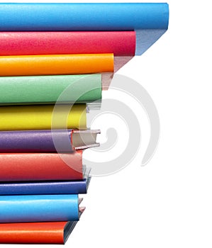 Colorful books stack education