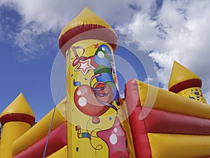 Colorful bouncy castle photo