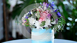 Colorful bouquet, giving a wonderful fragrance of happiness