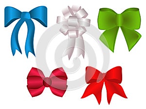 Colorful bows and rosette