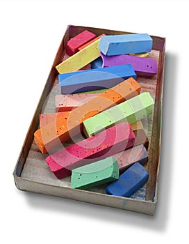 Colorful Box Of Color Pastels