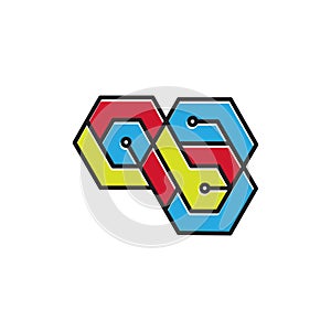 Colorful Brain Artificial Intelligence Circuit Logo Template