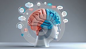 Colorful Brain Model With Cognitive Data Visuals