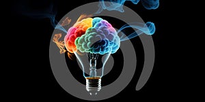 Colorful Brainstorm Concept Bulb