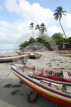 Colorful Brazilian Jangada Fishing Boats Jericoacoara photo