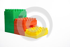 Colorful brick toys stairs