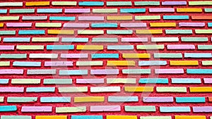 Colorful brick wall