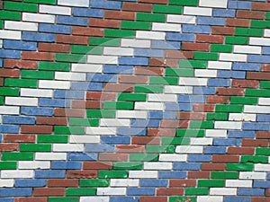 Coloerd bricks as background