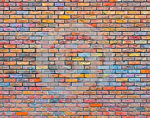 Colorful brick wall texture