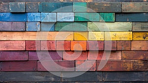 Colorful Brick Wall Texture Background