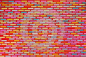 Colorful brick wall texture