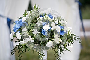 Colorful bridal bouquet. wedding day, bride accessories