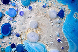 Colorful Bright Bubbles Oil Beautiful Paint Universe Color Moving Multicolored. Space Universe, Quantum Physics