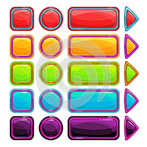 Colorful bright buttons set