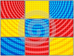 Colorful bright comic composition