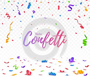 Colorful bright confetti isolated