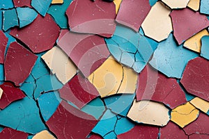 Colorful broken ceramic tile texture background