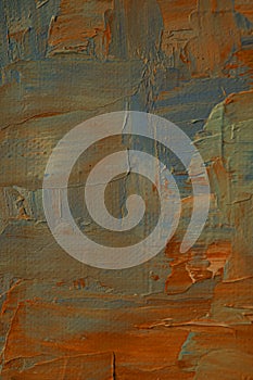 Colorful brown abstract painted canvas texture. Color art.