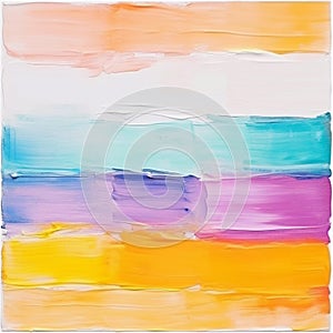 Colorful Brushstrokes: Abstract Oil Painting Background, AI Generated