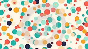 Colorful bubbles on beige background