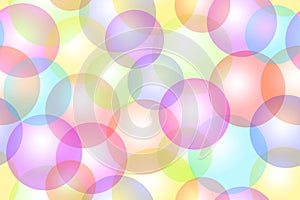 Colorful bubbles bokeh background