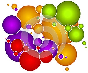 Colorful Bubbles Circles Orbs