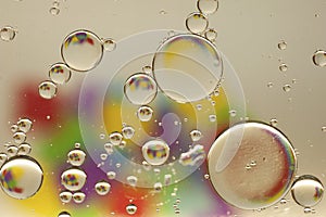 Colorful bubbles on a colored background for the background
